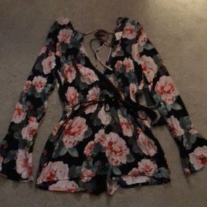 Forever 21 floral romper